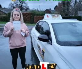 Eme (Hatfield) Recent passer with icons highlighting they passed first time with 11 minors