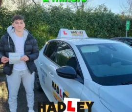 Harrison (London Colney) Recent passer with icons highlighting they passed with 2 minors
