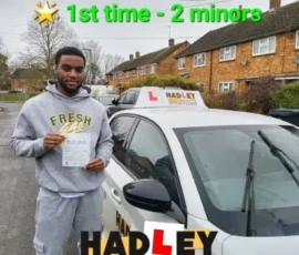 Romari 1st time passer Recent passer with icons highlighting they passed first time with 2 minors