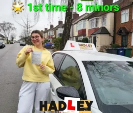 Ami 1st time passer Recent passer with icons highlighting they passed first time with 8 minors