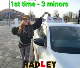 Gee 1st time passer Recent passer with icons highlighting they passed first time with 3 minors