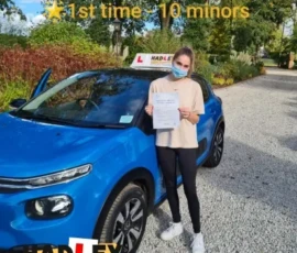 Amber 1st time passer Recent passer with icons highlighting they passed first time with 10 minors