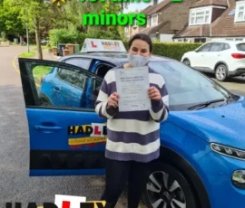 Melissa 1st time passer Recent passer with icons highlighting they passed first time with 2 minors