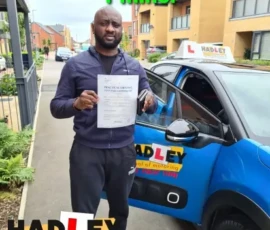 Temi (Borehamwood) Recent passer with icons highlighting they passed with 1 minor