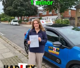 Anna Green (Barnet) Recent passer with icons highlighting they passed with 1 minor