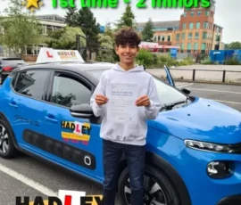 Jasper 1st time passer Recent passer with icons highlighting they passed first time with 2 minors
