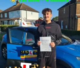 Harry 1st time passer Recent passer with icons highlighting they passed first time with 4 minors