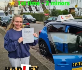 Mia 1st time passer Recent passer with icons highlighting they passed first time with 2 minors