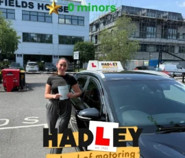 Maddison (Passed) 13/06/25 Recent passer with icons highlighting they passed with 0 minors