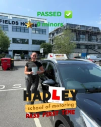 Maddison (Passed) 13/06/25 Recent passer with icons highlighting they passed with 0 minors