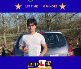 Arhan - 19/03/2026 Image of recent passer with icons displaying first time pass with zero minors