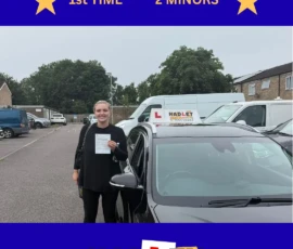 Daisy - 29/07/2025 Recent passer with icons highlighting they passed first time with 2 minors