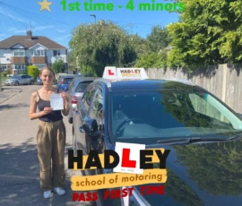 Natalia (1st Time Pass) 13/08/2024 Recent passer with icons highlighting they passed first time with 4 minors
