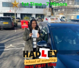 Neha (1st Time Pass) 28/02/2025 Recent passer with icons highlighting they passed first time with 7 minors