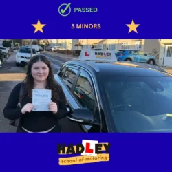 Gabriella - 21/11/2025 Image of recent passer with icons displaying 3 minors