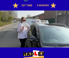 Kate - 20/03/2026 Image of recent passer with icons displaying first time pass with 3 minors