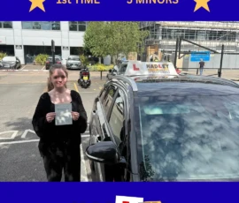 Molly - 01/07/2025 Recent passer with icons highlighting they passed first time with 5 minors