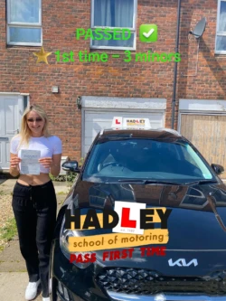 Klodiana (1st Time Pass) Recent passer with icons highlighting they passed first time with 3 minors