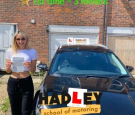Klodiana (1st Time Pass) Recent passer with icons highlighting they passed first time with 3 minors