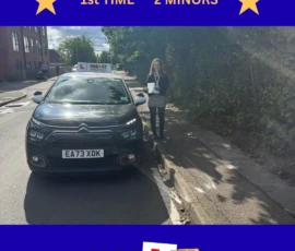 Charlotte - 04/09/2025 Recent passer with icons highlighting they passed first time with 2 minors