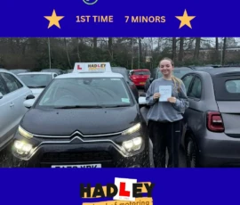 Kate - 22/01/2026 Image of recent passer with icons displaying first time pass with 7 minors