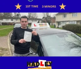 Lewis - 23/12/2025 Recent passer with icons displaying first time pass with 3 minors