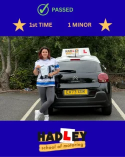 Morgan - 20/08/2025 Recent passer with icons highlighting they passed first time with 1 minor