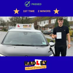 Ollie - 08/12/2025 Image of recent passer with icons displaying first time with 2 minors