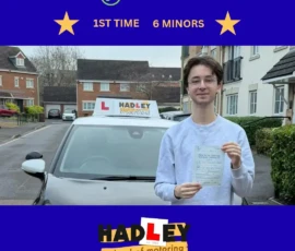 Zac - 22/12/2025 Recent passer with icons displaying passed first time with 6 minors