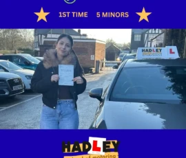 Jan - 14/01/2026 Image of recent passer with icons displaying first time pass with 5 minors
