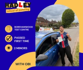 Mohammed - 25/04/2026 Image of recent passer with icons displaying first time pass with 2 minors with Obi