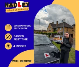 Sude - 07/05/2026 Image of recent passer with icons displaying first time pass with George