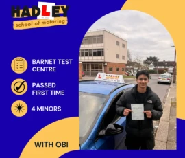 Jagjeev - 01/04/2026 Image of recent passed with icons displaying first time pass with 4 minors with Ob